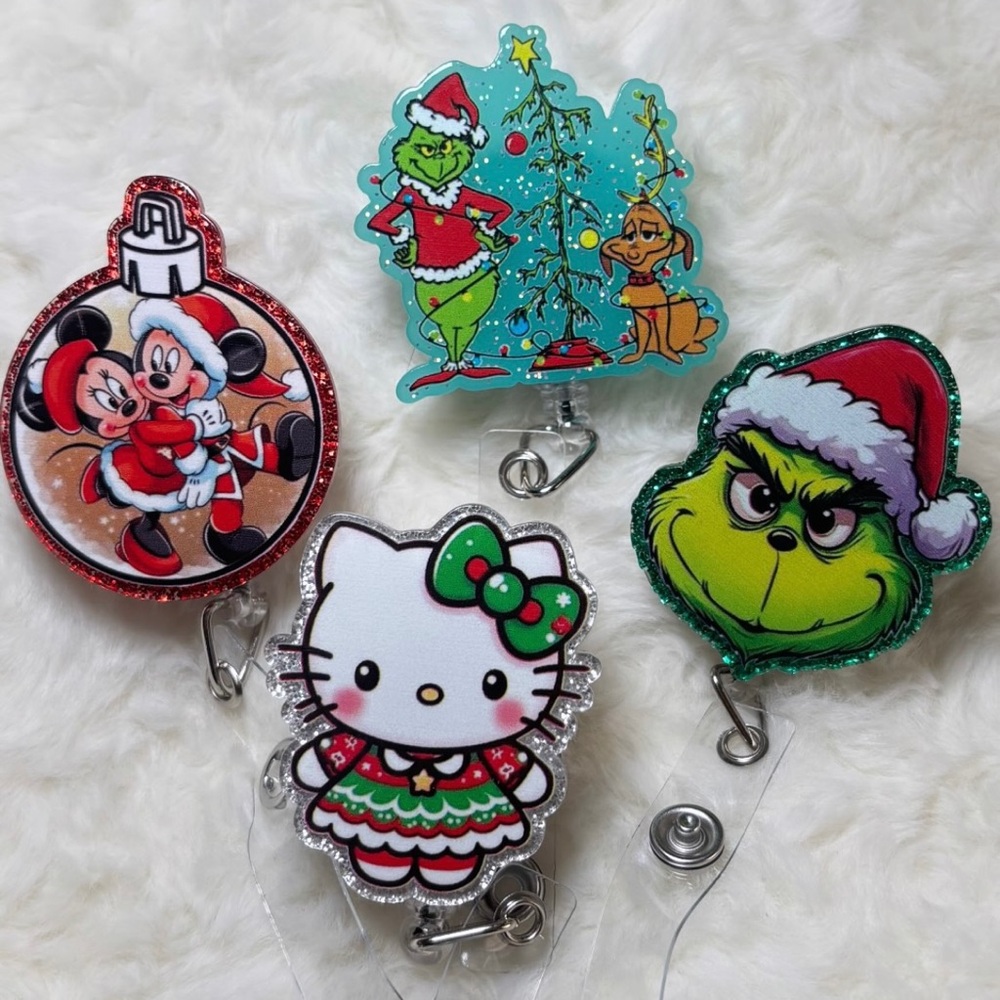 Christmas holiday badge reels